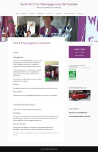 thème page accueil site monique d'hoore wine for you