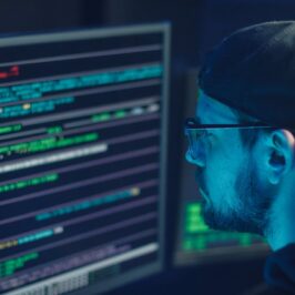 Homme devant un écran PC