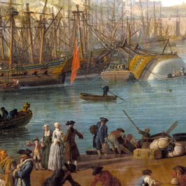 Détail peinture port de Marseille Joseph Vernet